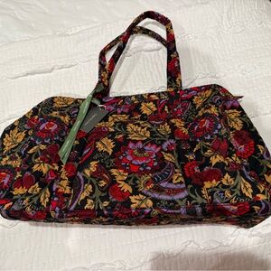 Vera Bradley Black and Red Floral Tote